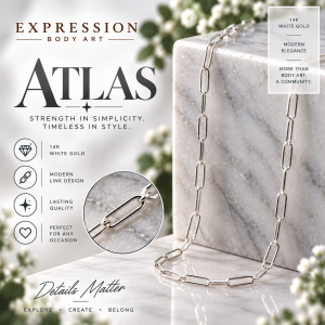 Atlas | 14K Solid White Gold Permanent Jewelry