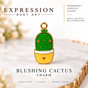 Blushing Cactus Charm
