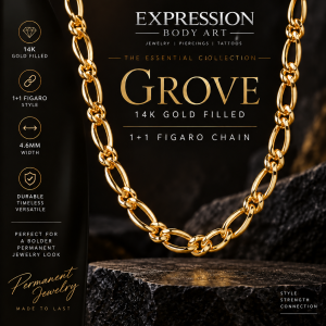 Grove – 14K Gold Filled Figaro Chain | Special Order