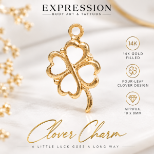 Clover Charm | 14K Gold-Filled Permanent Jewelry Charm