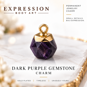Dark Purple Gemstone Charm
