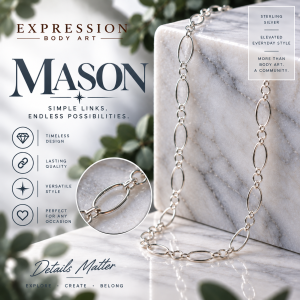 Mason | .925 Sterling Silver Oval Link Permanent Jewelry