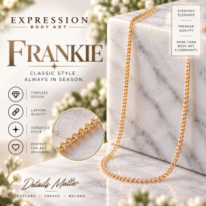 Frankie | 14K Solid Yellow Gold Curb Permanent Jewelry