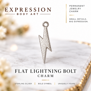 Flat Lightning Bolt Charm