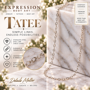 Tatee – Stainless Steel Oval Link Cable Chain