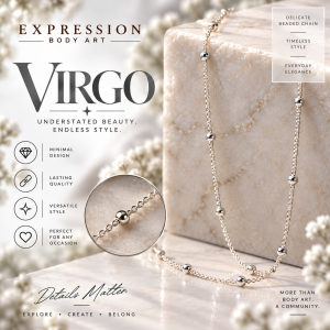 Virgo | .925 Sterling Silver Ball Satellite Permanent Jewelry