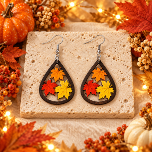 Autumn Leaves Teardrop Earrings