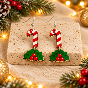 Candy Cane & Holly