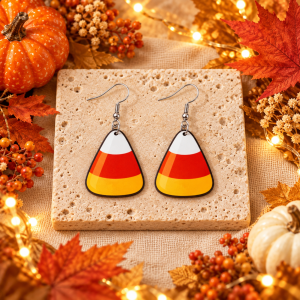 Candy Corn Dangle Earrings