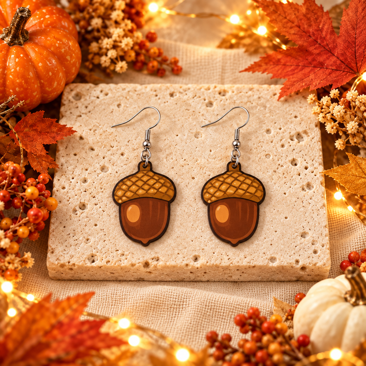 Acorn Dangle Earrings