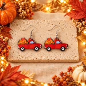 Harvest Truck Dangle Earrings