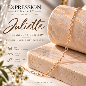 Juliette – Oval-Link Stainless Steel Permanent Jewelry Chain