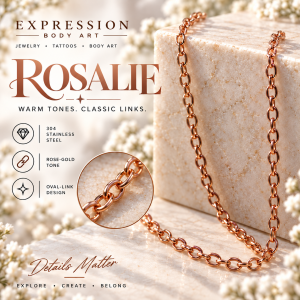 Product Name Rosalie – Rose-Gold-Tone Stainless Steel Chain